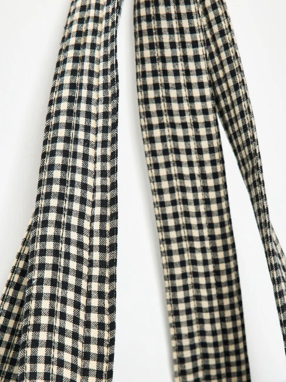 Oliver Bonas Black Gingham FabricnTote Bag