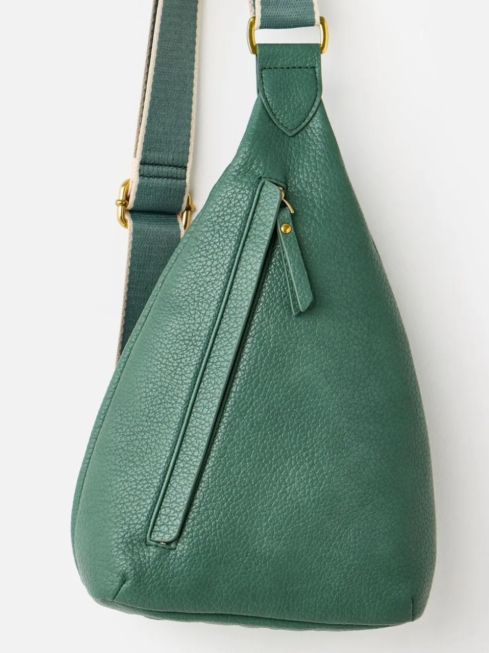 Oliver Bonas Green Brooke Cream Cross-Body Belt Bag