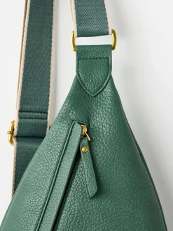 Oliver Bonas Green Brooke Cream Cross-Body Belt Bag