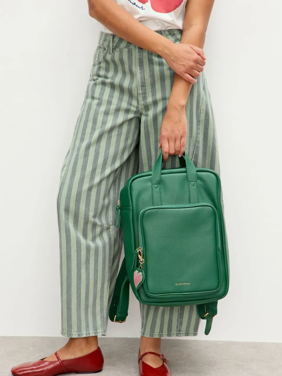 Oliver Bonas Green Mami Laptop Backpack