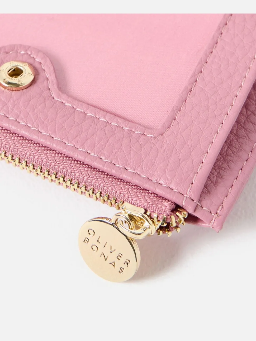 Oliver Bonas Pink Kinley Zipped Coin Purse