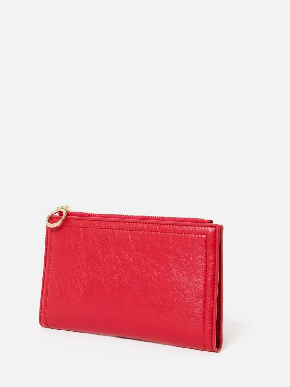 Oliver Bonas Red Fold Over Zipped Purse