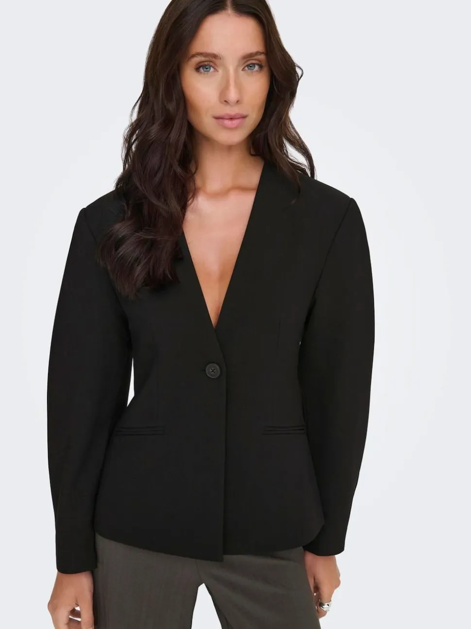 ONLY Black Balloon Sleeve Blazer