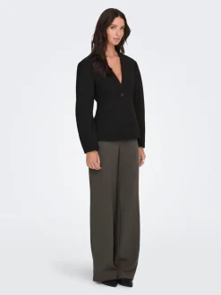 ONLY Black Balloon Sleeve Blazer