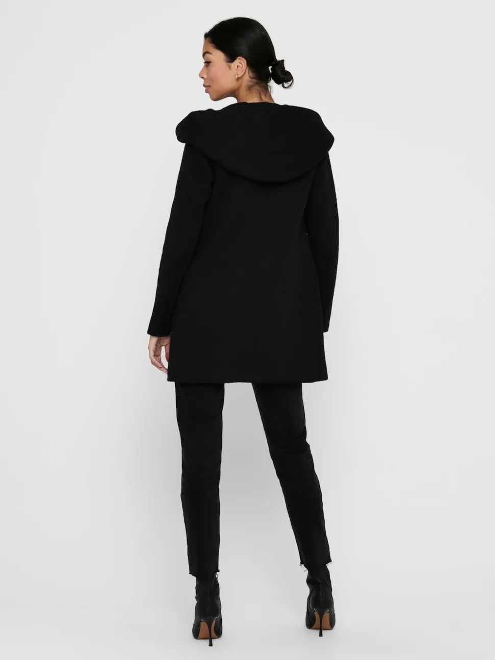 ONLY Black Hooded Smart Coat