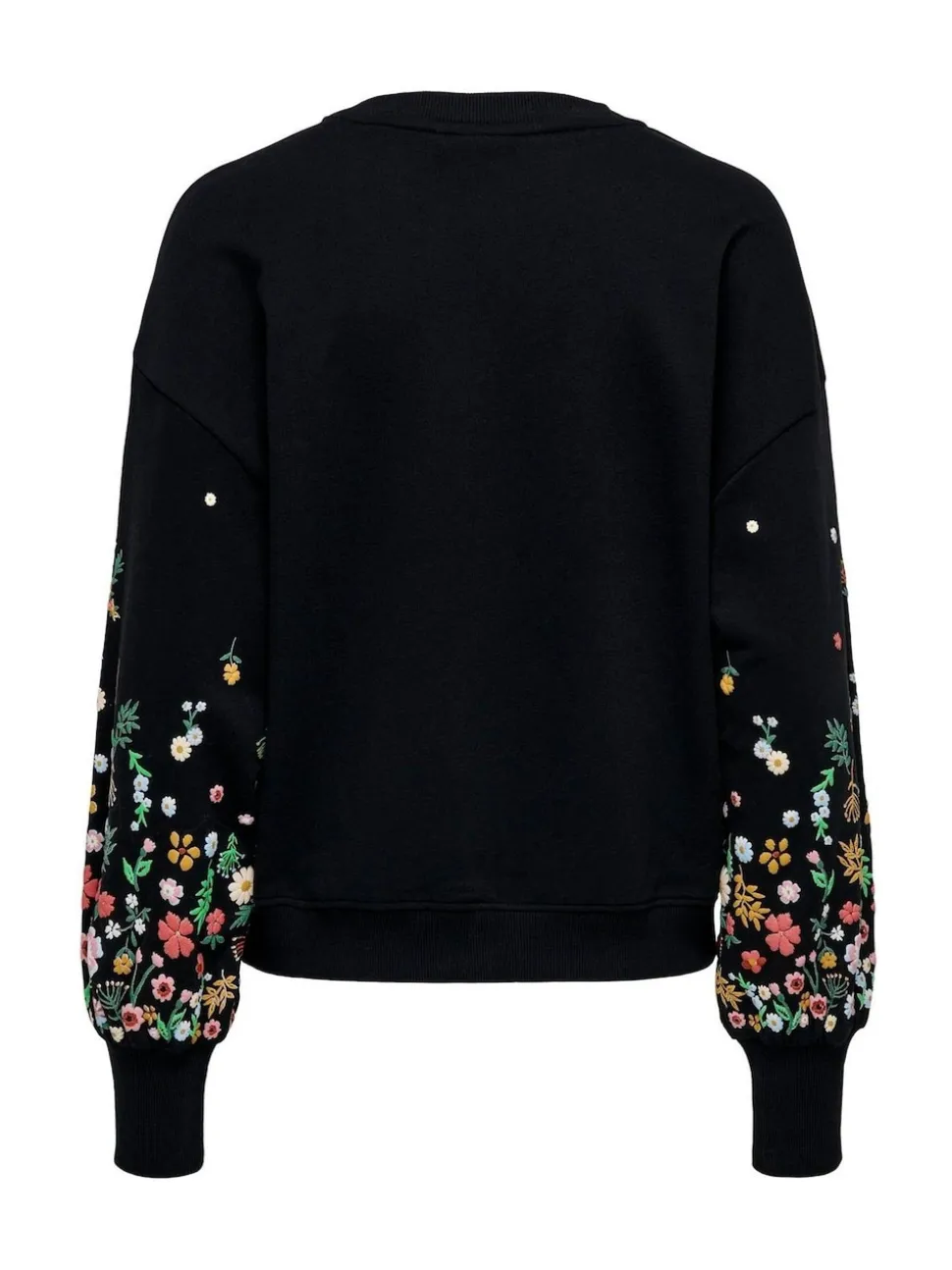 ONLY Black Long Sleeve Flower Detail Jumper