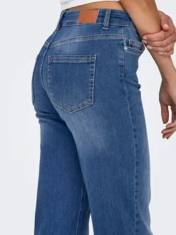 ONLY Blue Blush Mid Rise Straight Leg Jeans With Super Stretch