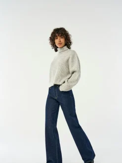 ONLY Blue Indigo High Waisted Wide Leg 100% Cotton Jeans