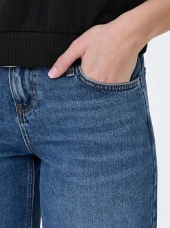 ONLY Blue Low Waist Wide Leg Belt Jeans