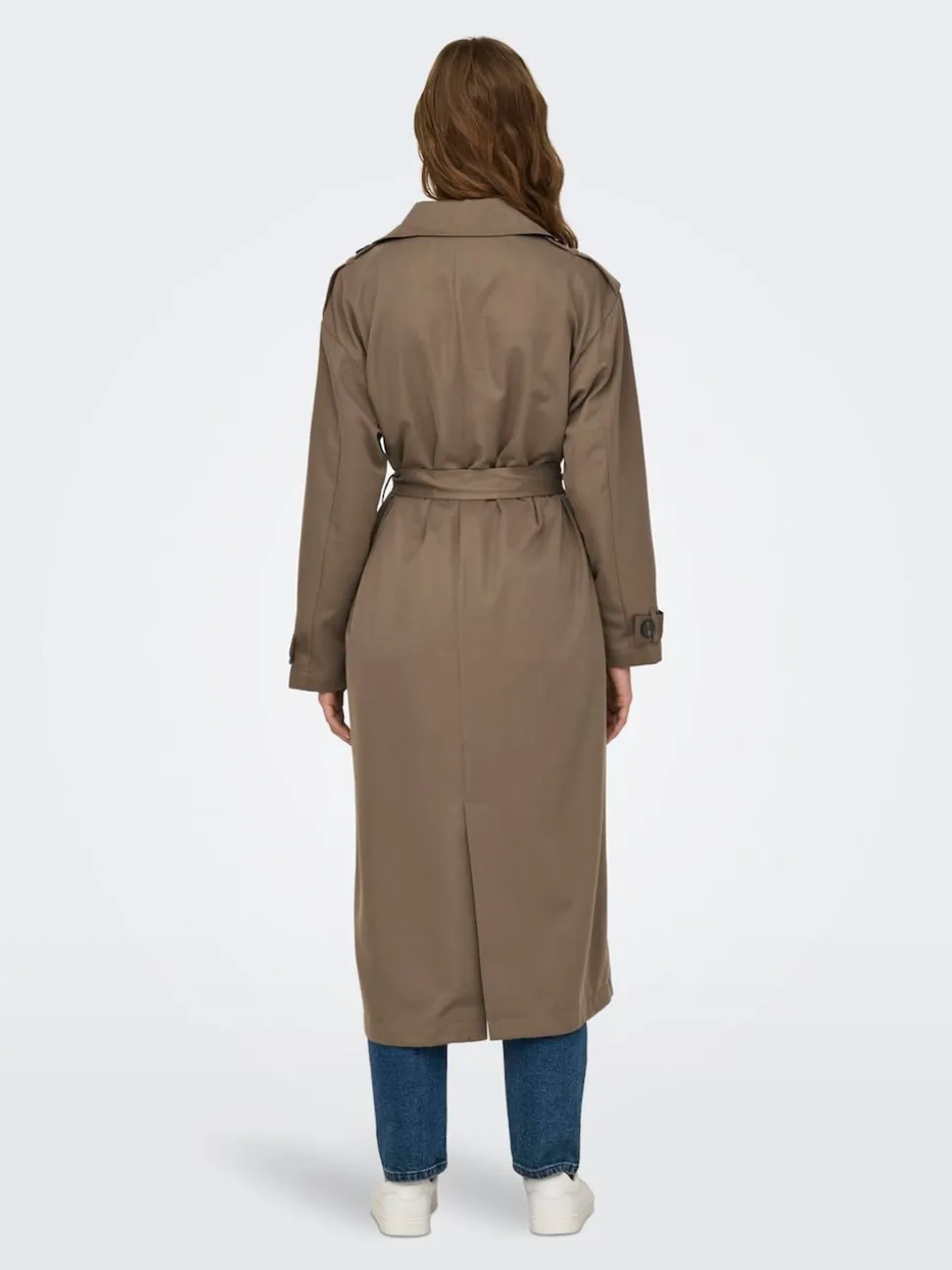 ONLY Brown Long Trench Coat