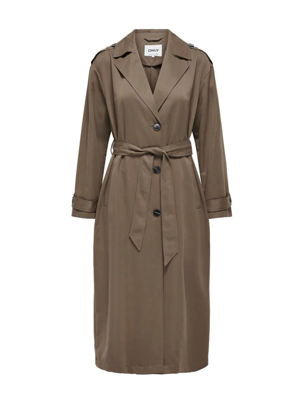 ONLY Brown Long Trench Coat