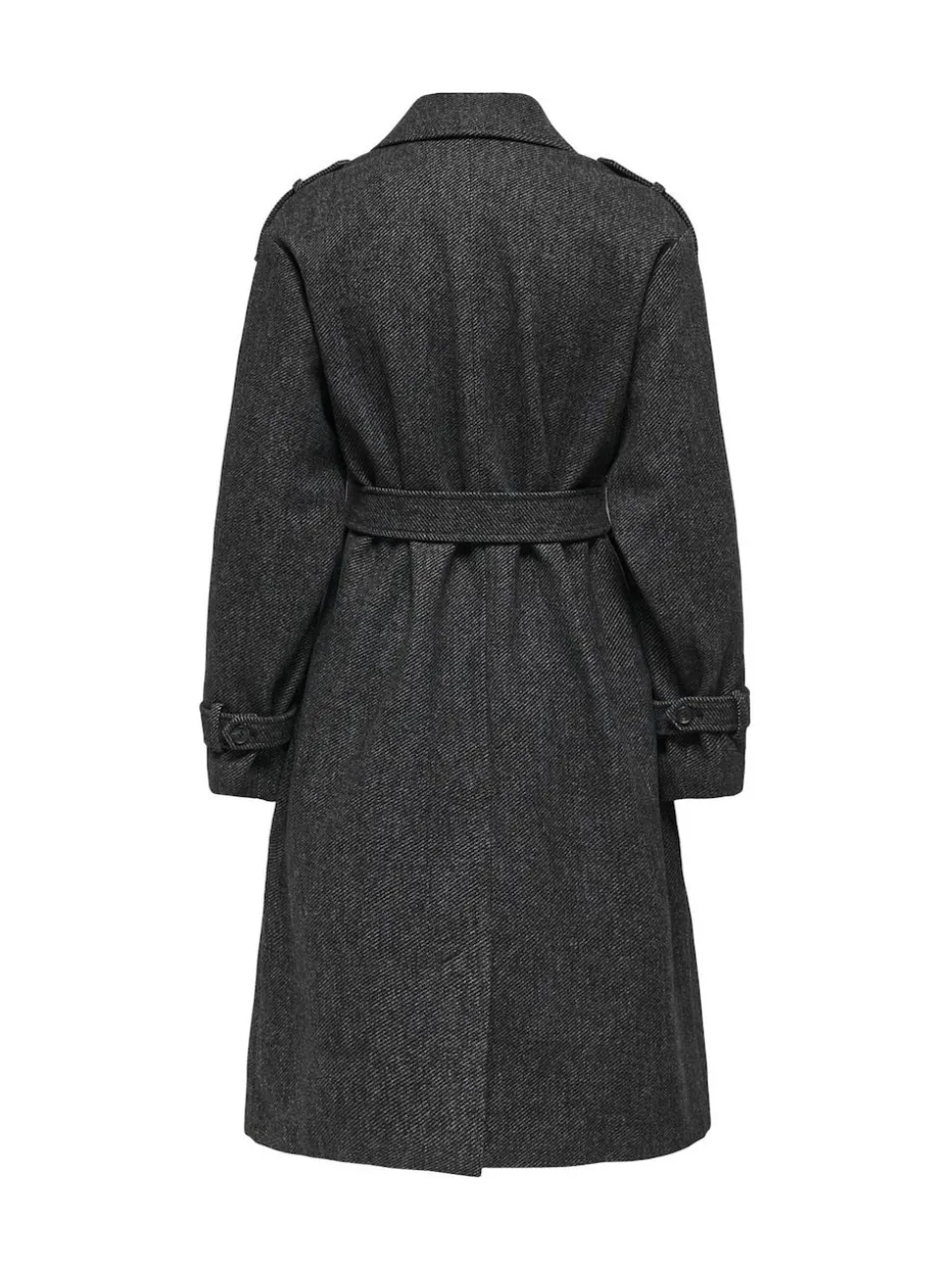 ONLY Grey Herringbone Winter Trench Coat
