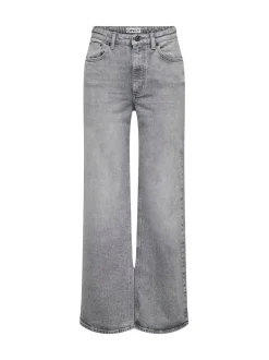 ONLY Grey High Waisted Wide Leg 100% Cotton Jeans