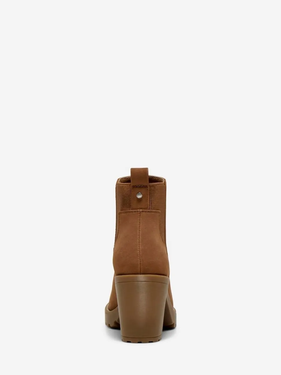ONLY Tan Block Heel Chelsea Boots