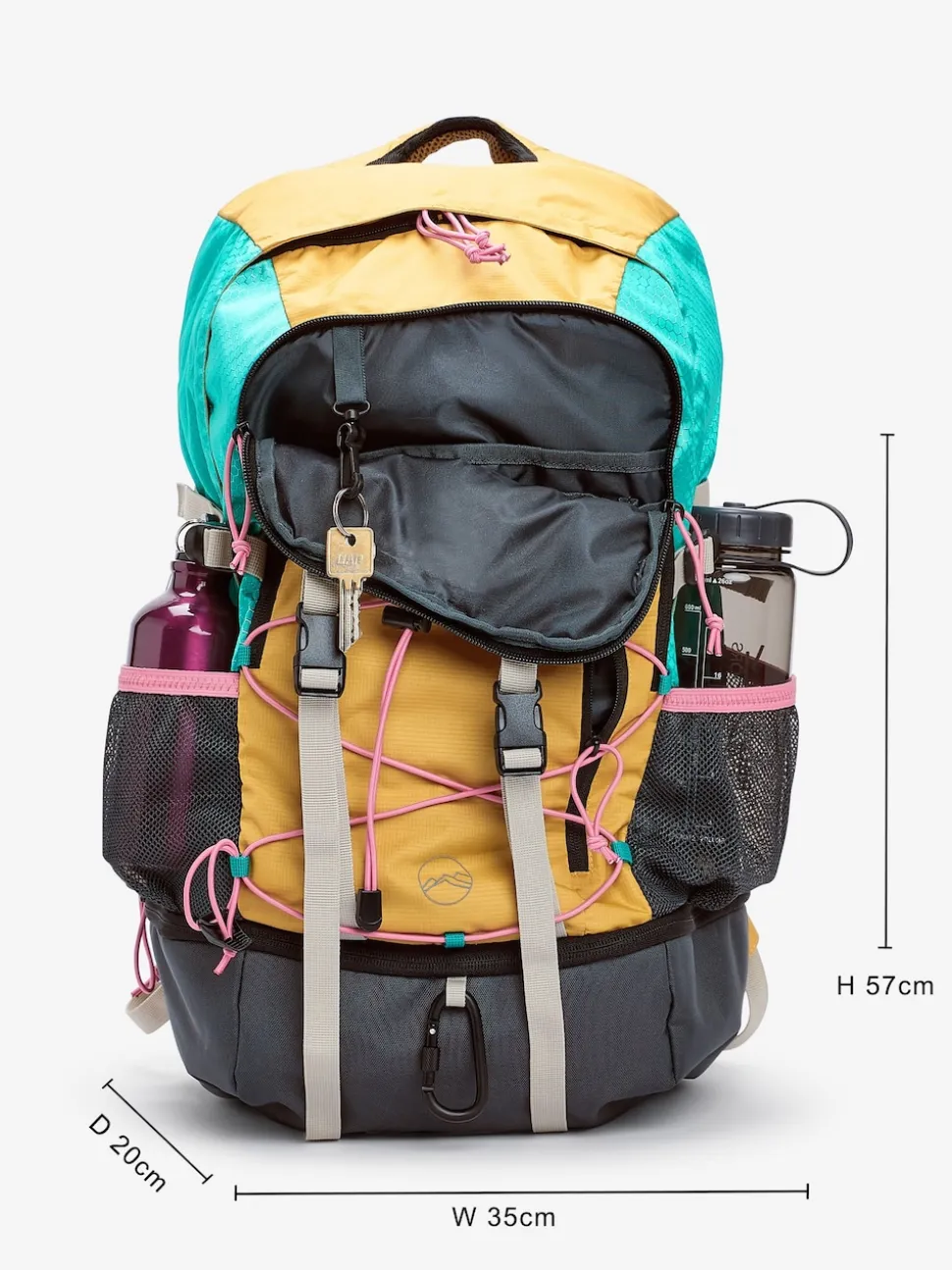 Orange Colourblock Next Active Sports 30L Hiking Bag With Waterproof Cover