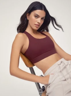 OSIA Cherry Red Cross Back Bra Top