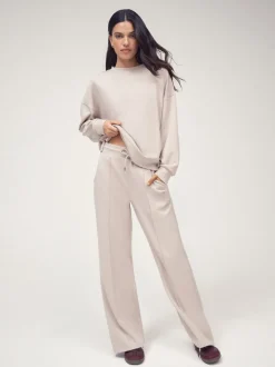 OSIA Cream Modal Crew Neck Sweatshirt