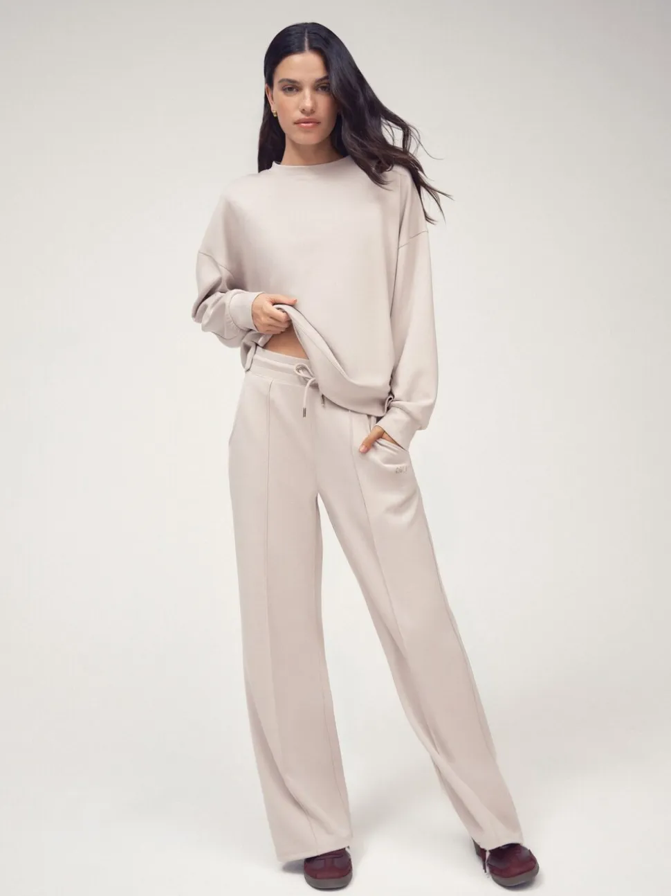 OSIA Cream Modal Crew Neck Sweatshirt