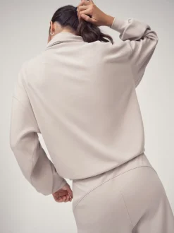 OSIA Neutral 1/4 Zip Modal Sweat Top