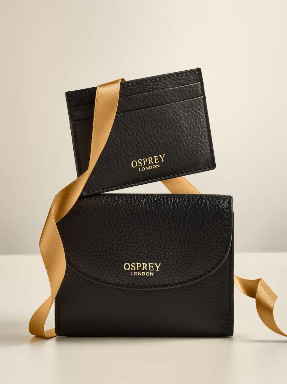 Osprey London Black The Tilly Leather Purse Gift Set