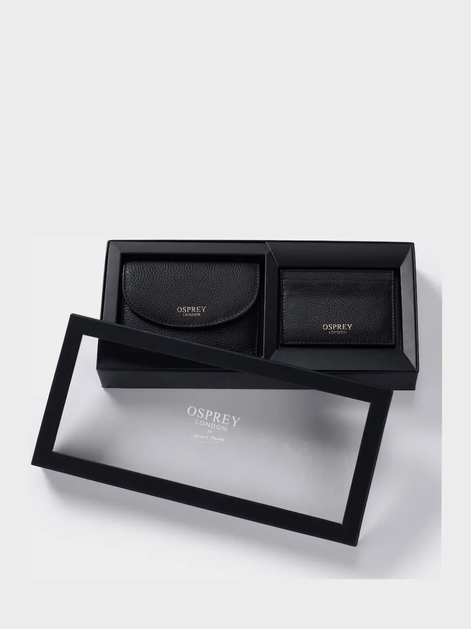 Osprey London Black The Tilly Leather Purse Gift Set