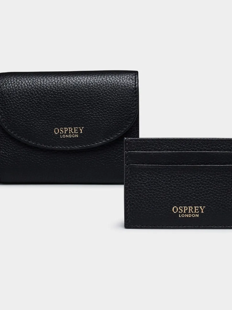 Osprey London Black The Tilly Leather Purse Gift Set