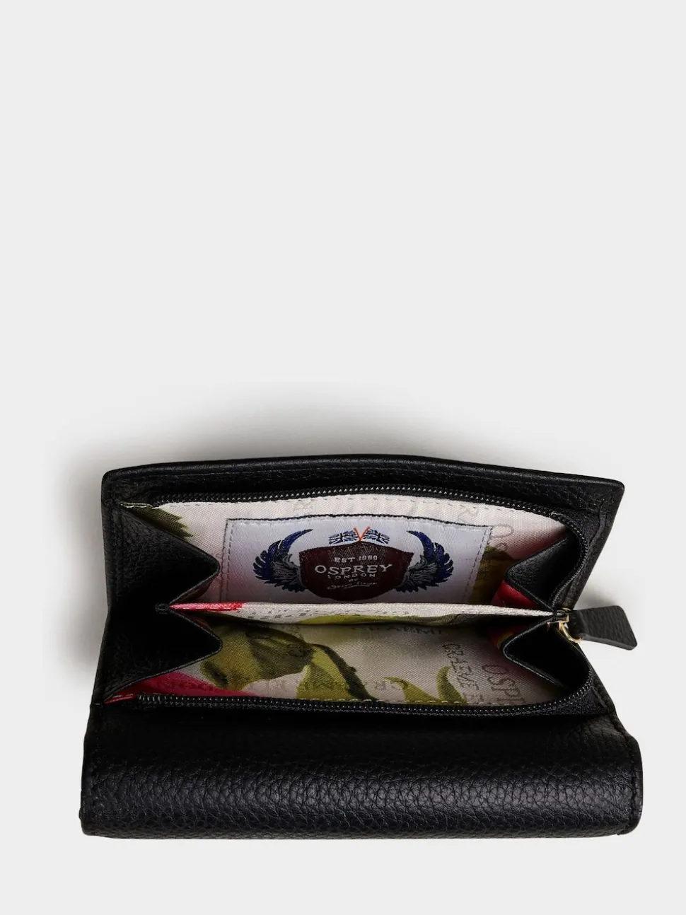 Osprey London Black The Tilly Leather Purse Gift Set