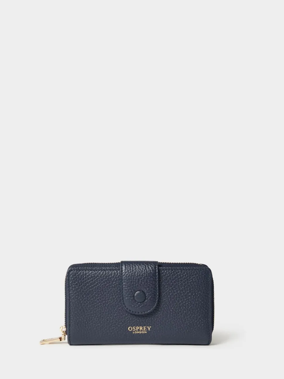 Osprey London Blue The Core Medium Leather Popper Matinee Purse