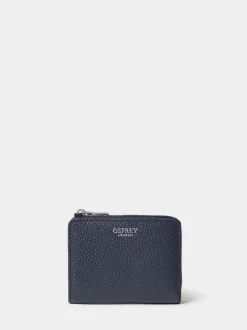 Osprey London Blue The Core Medium Leather Zip Matinee Purse