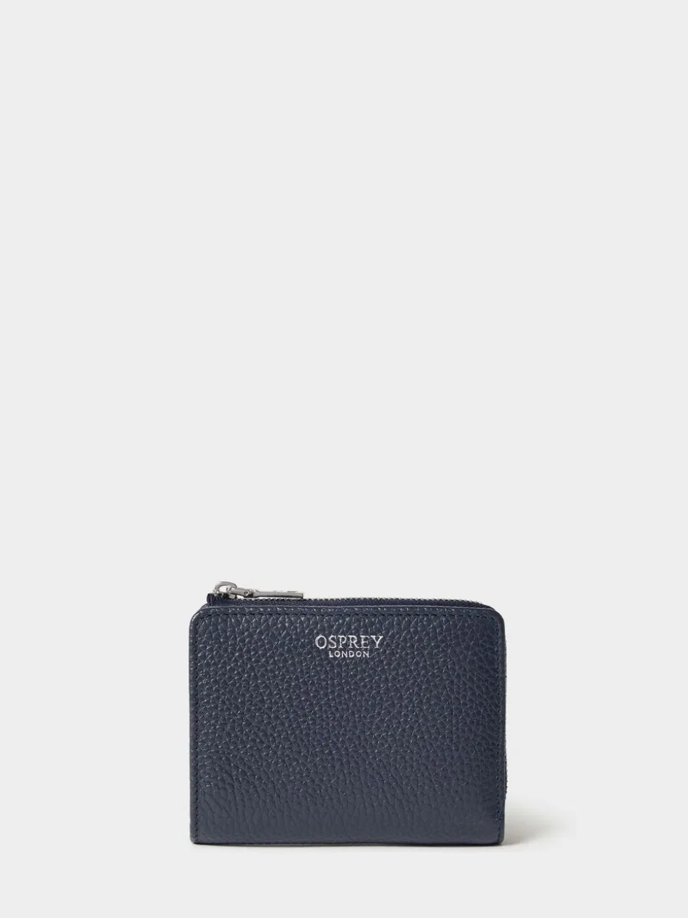 Osprey London Blue The Core Medium Leather Zip Matinee Purse