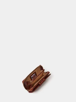 Osprey London Brown The Carla Leather Zip Around Purse
