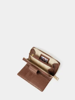 Osprey London Brown The Core Medium Leather Popper Matinee Purse