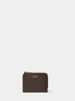 Osprey London Brown The Core Medium Leather Zip Matinee Purse
