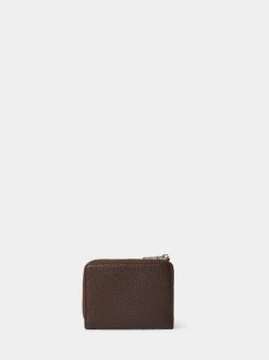 Osprey London Brown The Core Medium Leather Zip Matinee Purse