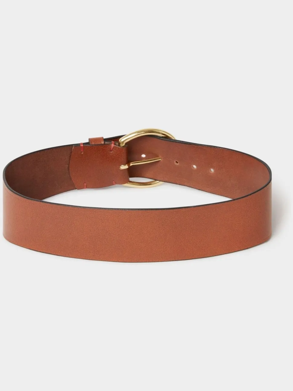 Osprey London Brown The Oversized Leather Buckle Belt
