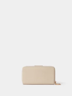 Osprey London Cream The Core Medium Leather Popper Matinee Purse