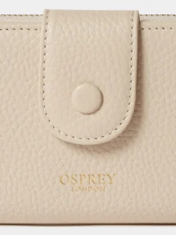 Osprey London Cream The Core Medium Leather Popper Matinee Purse