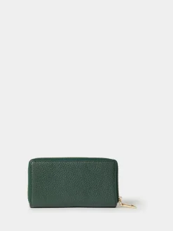 Osprey London Green The Core Medium Leather Popper Matinee Purse
