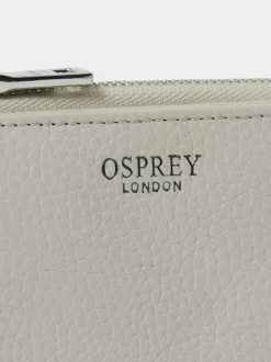 Osprey London Grey The Stella Medium Leather Zip Purse
