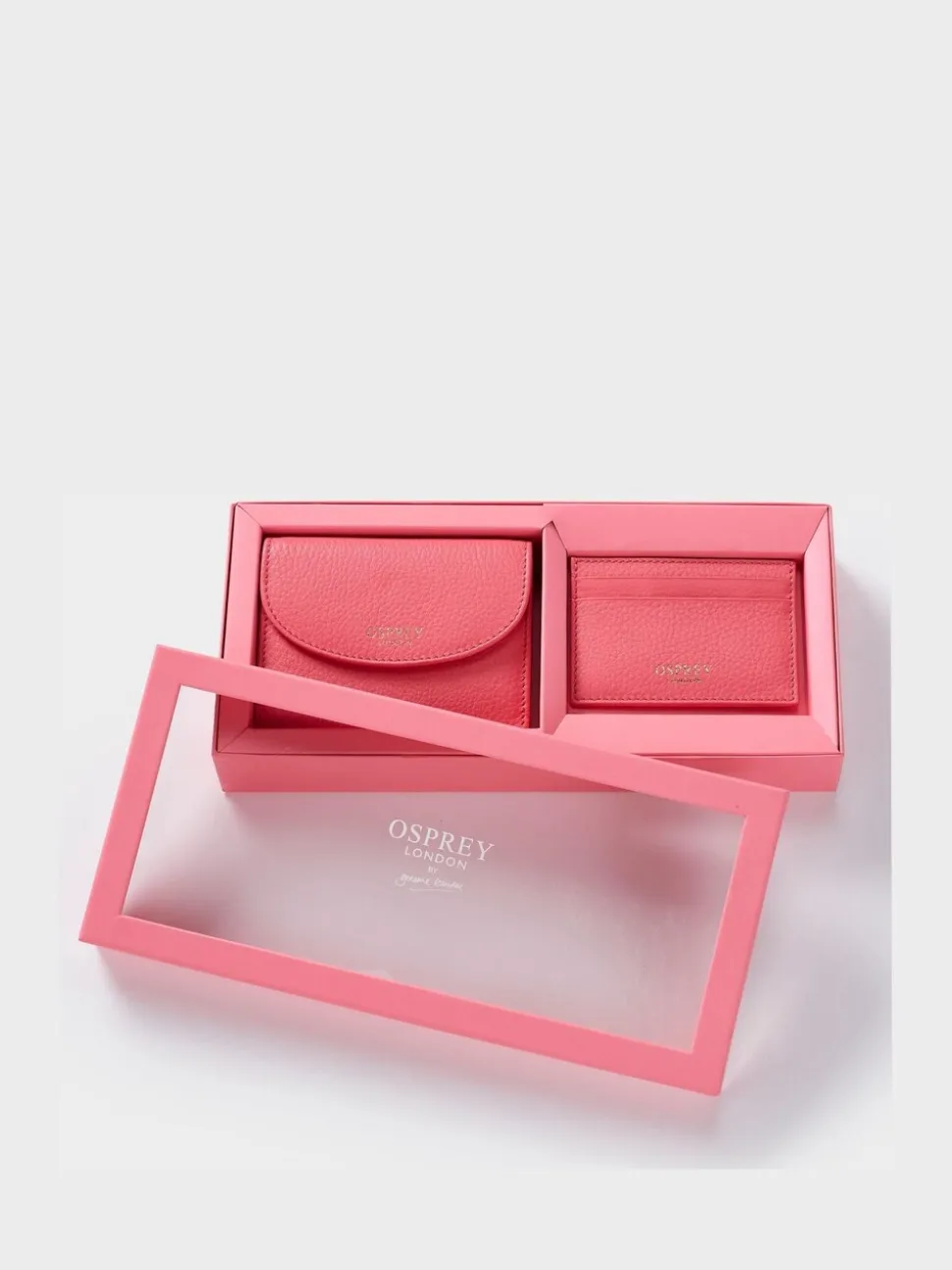 Osprey London Guava Pink The Tilly Leather Purse Gift Set