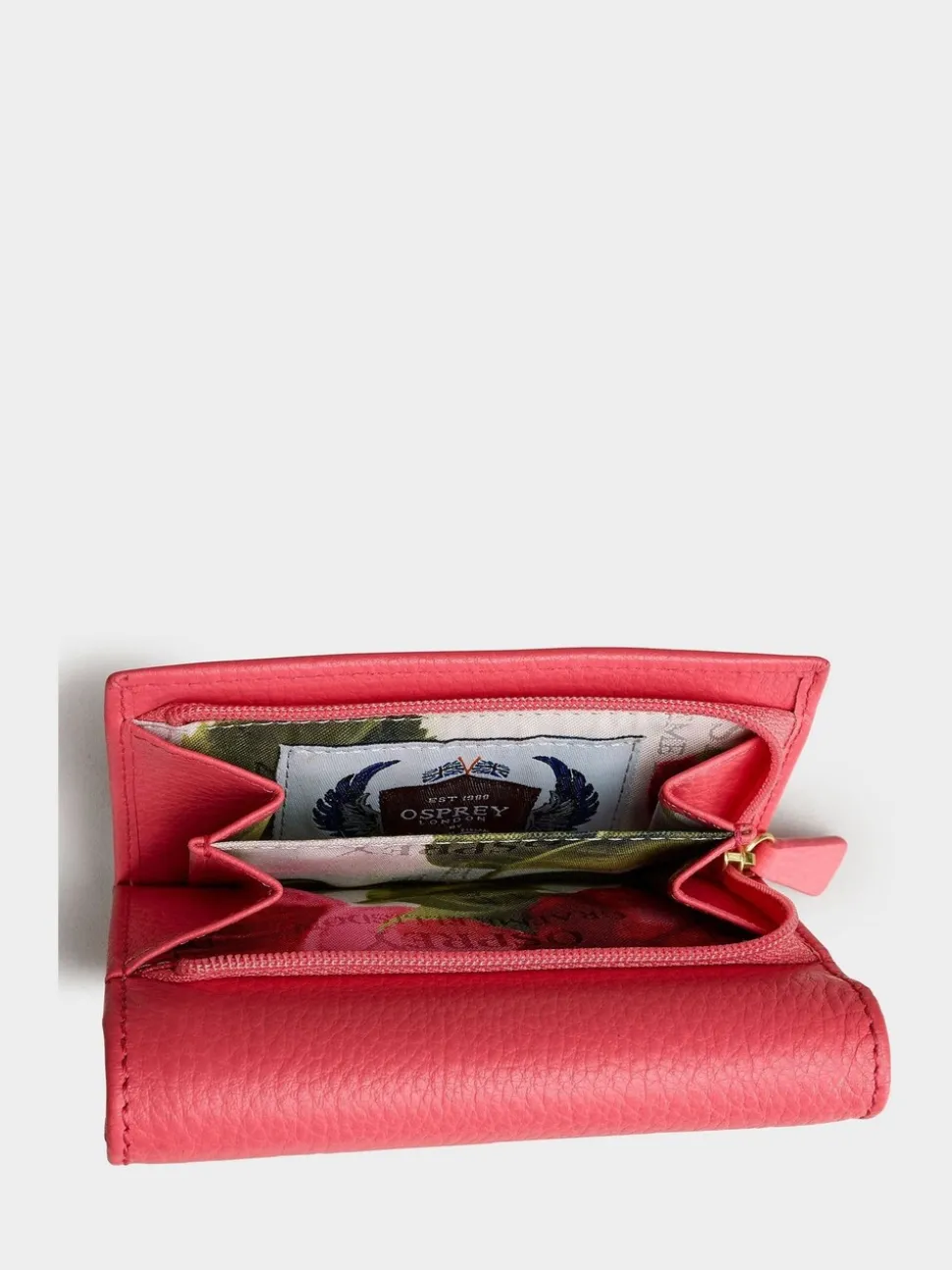 Osprey London Guava Pink The Tilly Leather Purse Gift Set