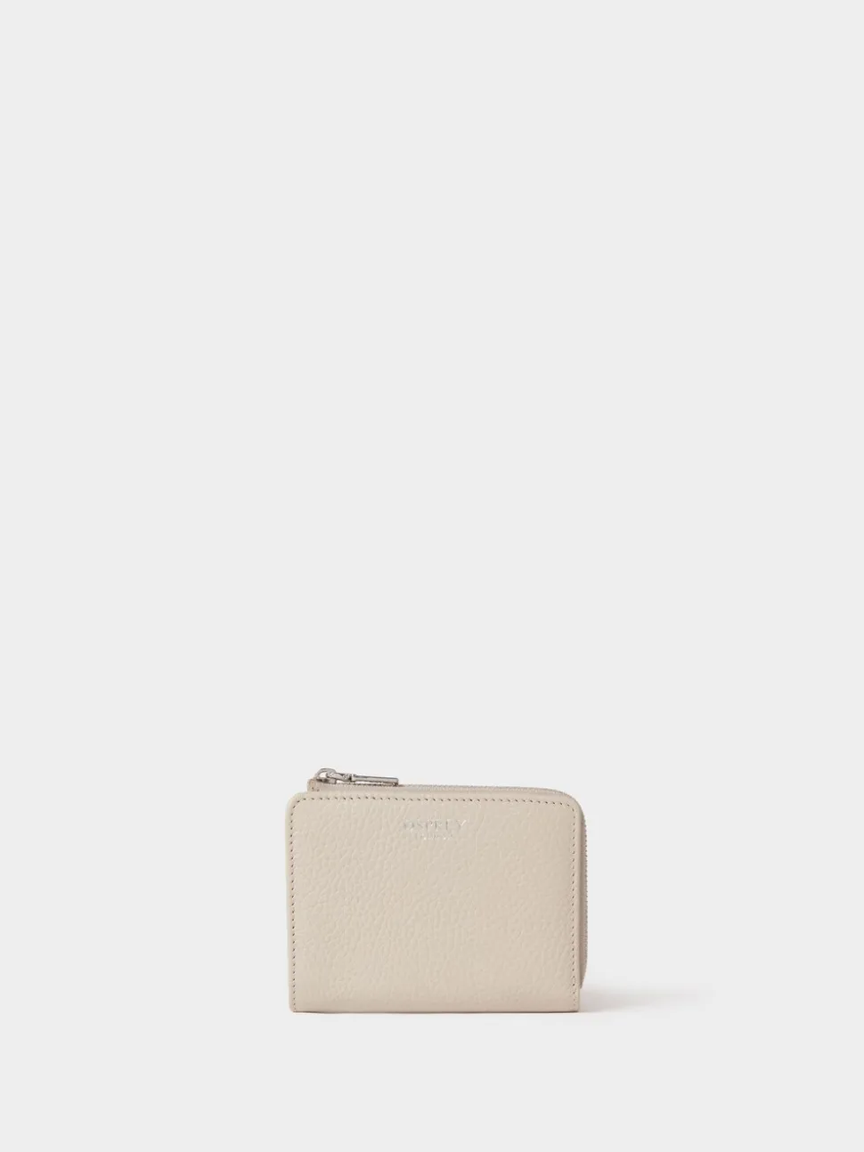 Osprey London Natural The Core Medium Leather Zip Matinee Purse