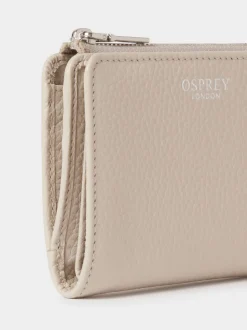 Osprey London Natural The Core Medium Leather Zip Matinee Purse