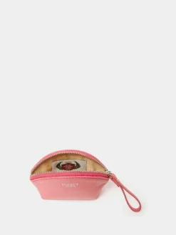 Osprey London Pink The Neptune Leather Mirror Card Holder & Small Pouch