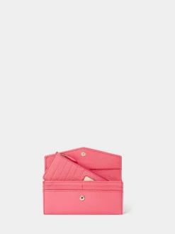 Osprey London Pink The Neptune Leather Purse & Card Holder Set