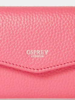 Osprey London Pink The Neptune Leather Purse & Card Holder Set