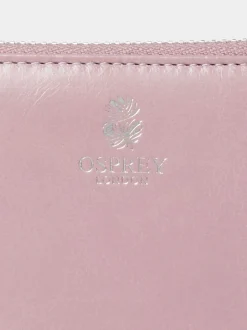 Osprey London Purple The Wentworth Medium Leather Zip Around Purse