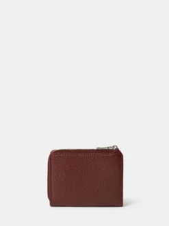 Osprey London Red The Core Medium Leather Zip Matinee Purse
