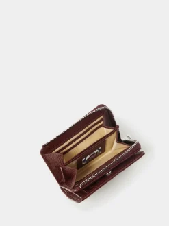 Osprey London Red The Core Medium Leather Zip Matinee Purse