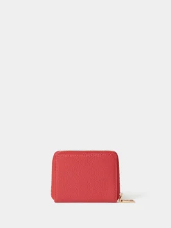 Osprey London Red The Core Small Leather Zip Around Purse
